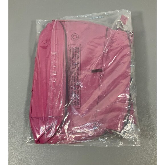 Baggallini Amanda RFID Crossbody Bag - Washable Nylon, Fuschia, Secure & Stylish - Picture 4 of 7